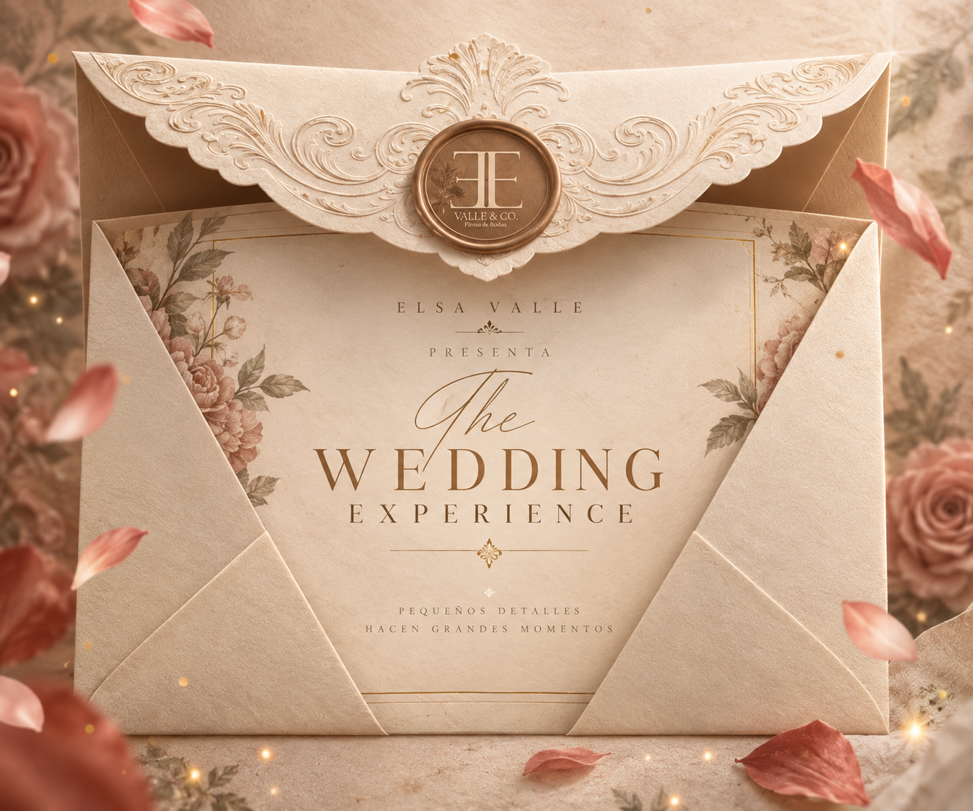 Sobre de invitación de boda artesanal